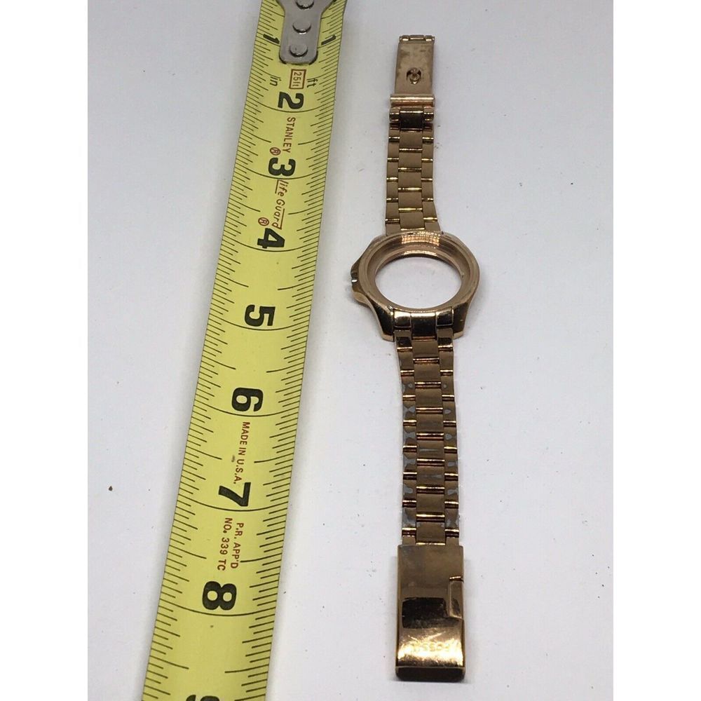 Authentic Fossil Watch Band Bracelet Links Case Use For Parts Used 24mm V758